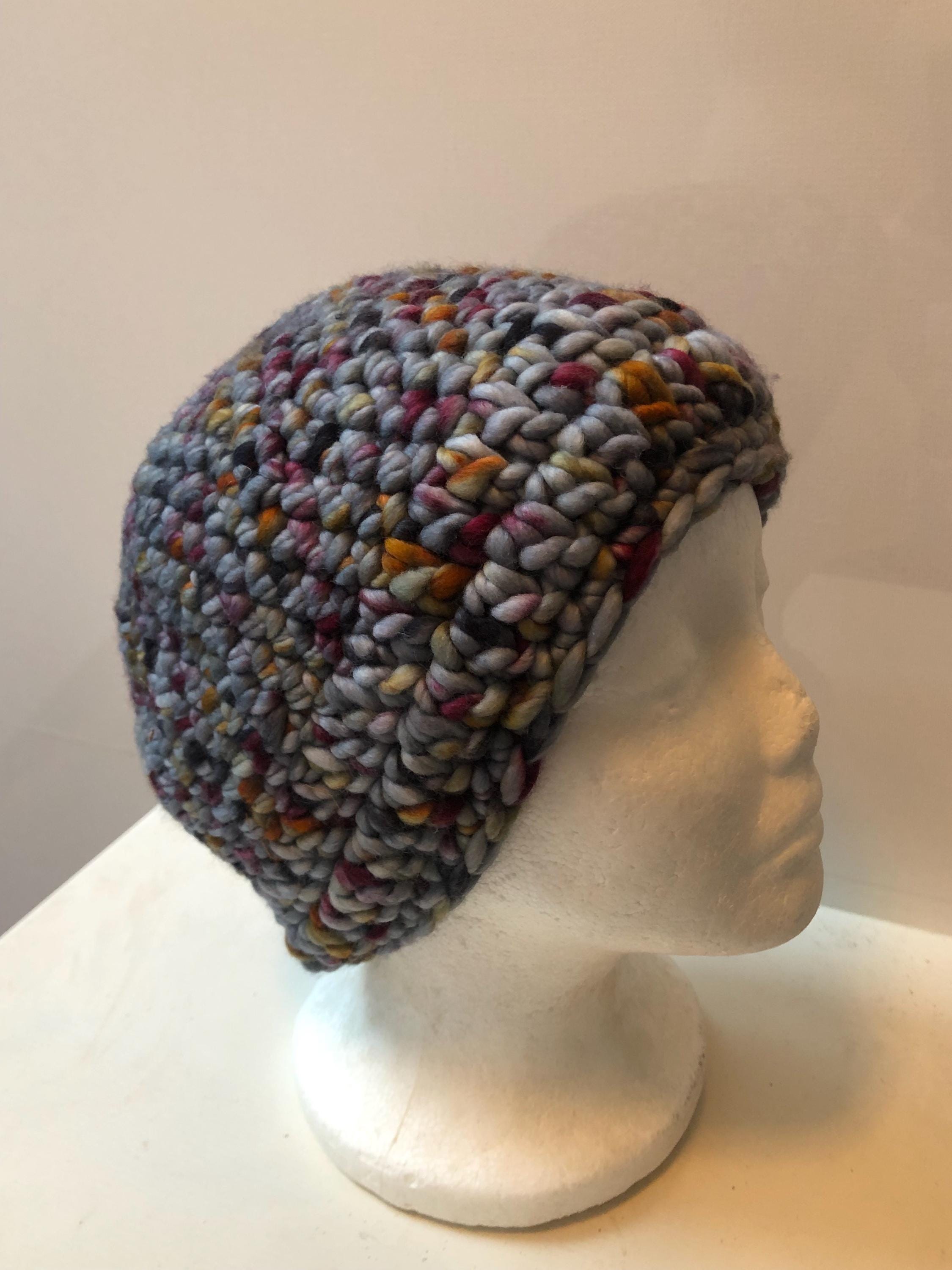 gray burgandy cap, gray skull cap, gray beanie, gray red hat, crochet cap, chunky cap, gift for him, warm cap, gift hat "comfort"